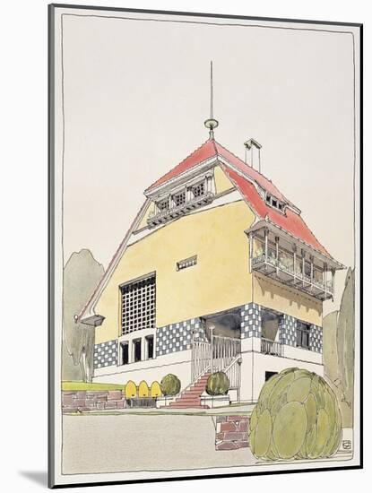 Study for Olbrich's House, Darmstadt, from "Architektur Von Olbrich," Published circa 1904-14-Joseph Maria Olbrich-Mounted Giclee Print
