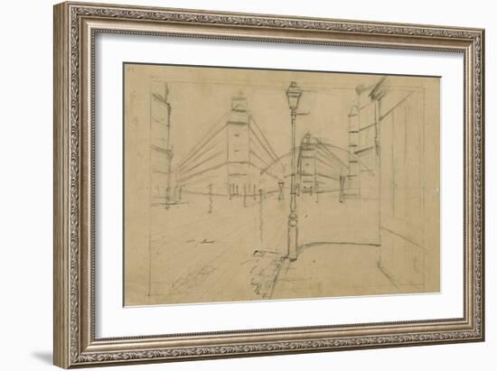 Study for Paris Street, Rainy Day, 1877-Gustave Caillebotte-Framed Giclee Print