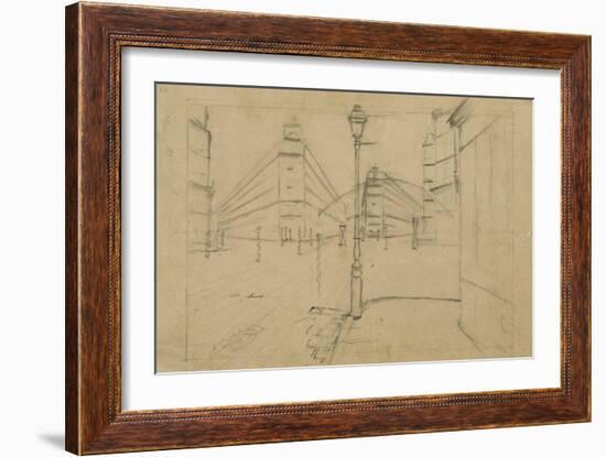 Study for Paris Street, Rainy Day, 1877-Gustave Caillebotte-Framed Giclee Print