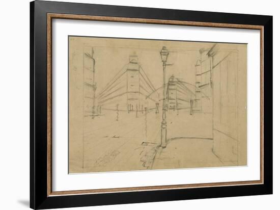 Study for Paris Street, Rainy Day, 1877-Gustave Caillebotte-Framed Giclee Print