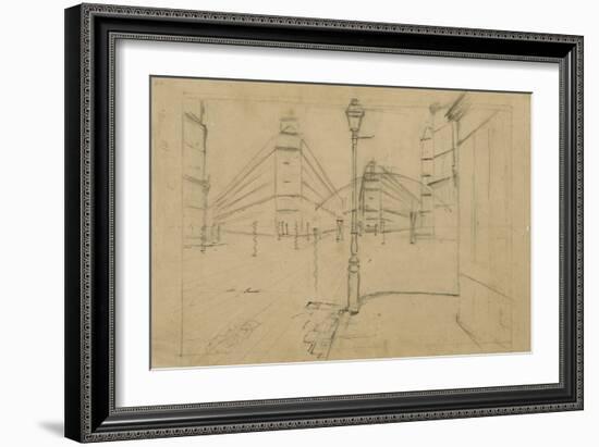 Study for Paris Street, Rainy Day, 1877-Gustave Caillebotte-Framed Giclee Print