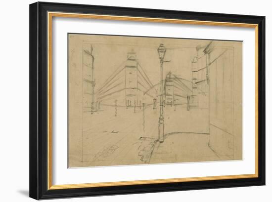 Study for Paris Street, Rainy Day, 1877-Gustave Caillebotte-Framed Giclee Print