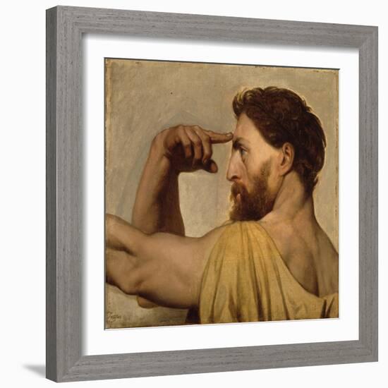 Study for Phidias in the Apotheosis of Homer, 1827-Jean Auguste Dominique Ingres-Framed Giclee Print