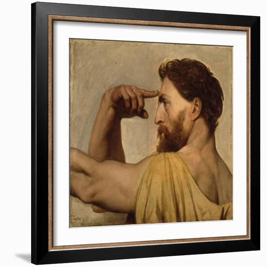 Study for Phidias in the Apotheosis of Homer, 1827-Jean Auguste Dominique Ingres-Framed Giclee Print