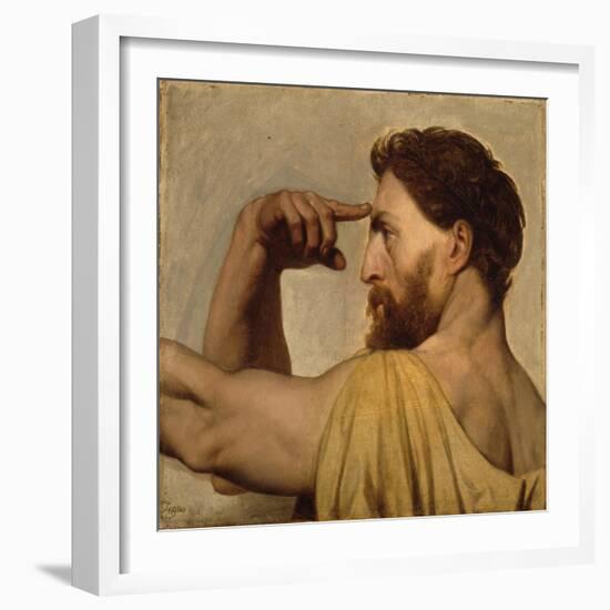 Study for Phidias in the Apotheosis of Homer, 1827-Jean Auguste Dominique Ingres-Framed Giclee Print