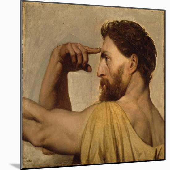Study for Phidias in the Apotheosis of Homer, 1827-Jean Auguste Dominique Ingres-Mounted Giclee Print