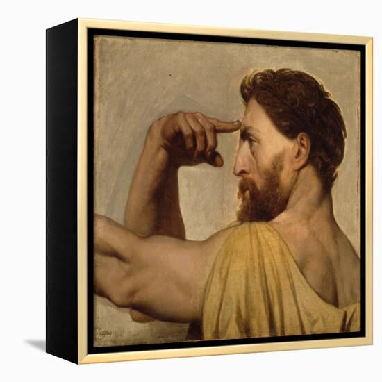 Study for Phidias in the Apotheosis of Homer, 1827-Jean Auguste Dominique Ingres-Framed Premier Image Canvas