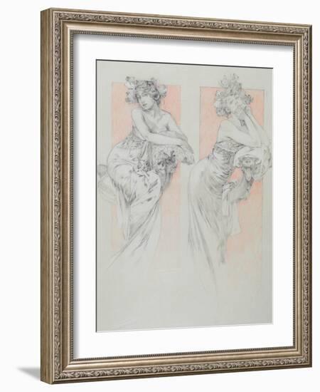 Study for Plate 12 from 'Documents Decoratifs', 1902-Alphonse Mucha-Framed Giclee Print