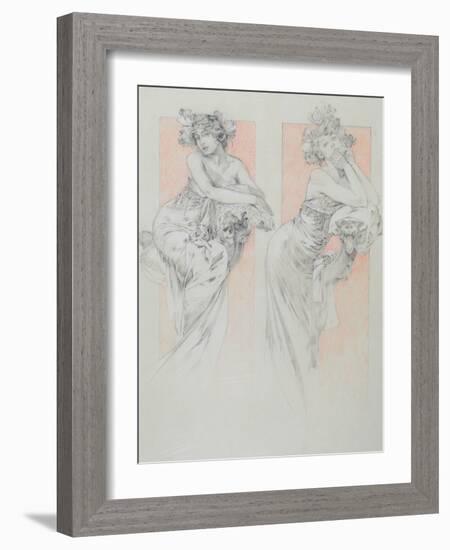 Study for Plate 12 from 'Documents Decoratifs', 1902-Alphonse Mucha-Framed Giclee Print