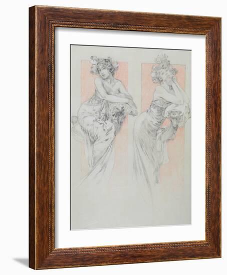 Study for Plate 12 from 'Documents Decoratifs', 1902-Alphonse Mucha-Framed Giclee Print