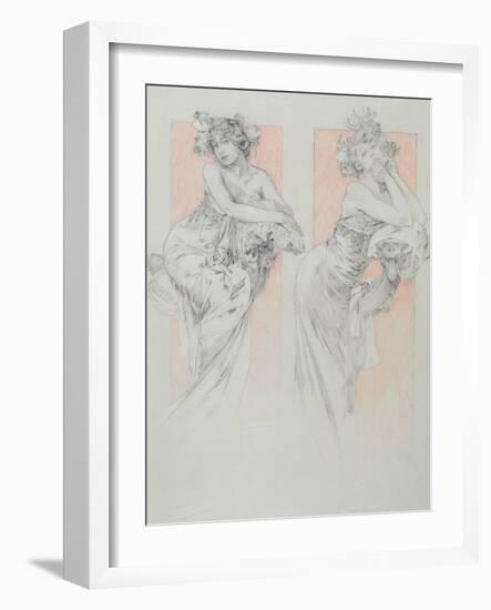 Study for Plate 12 from 'Documents Decoratifs', 1902-Alphonse Mucha-Framed Giclee Print