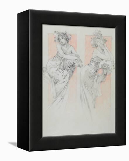 Study for Plate 12 from 'Documents Decoratifs', 1902-Alphonse Mucha-Framed Premier Image Canvas