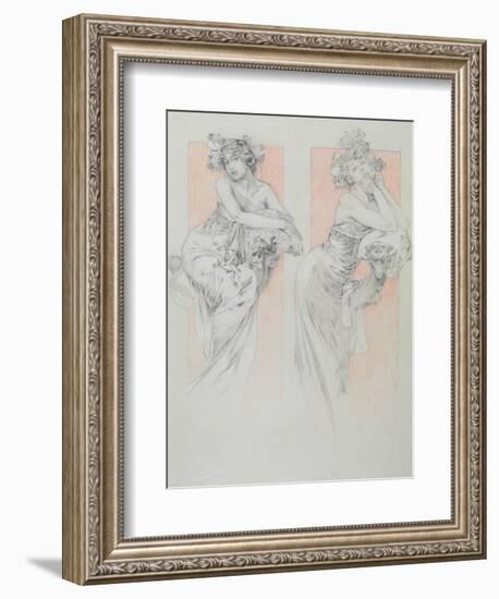 Study for Plate 12 from 'Documents Decoratifs', 1902-Alphonse Mucha-Framed Giclee Print