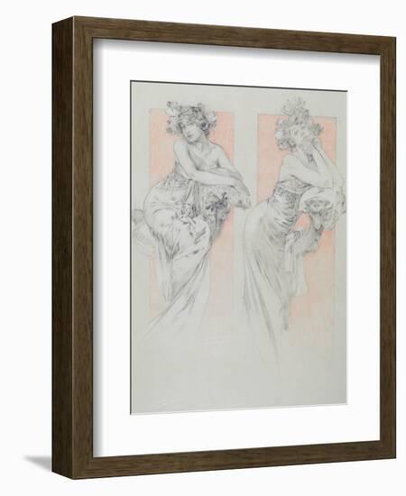 Study for Plate 12 from 'Documents Decoratifs', 1902-Alphonse Mucha-Framed Giclee Print