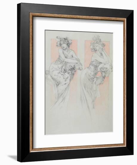 Study for Plate 12 from 'Documents Decoratifs', 1902-Alphonse Mucha-Framed Giclee Print