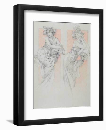 Study for Plate 12 from 'Documents Decoratifs', 1902-Alphonse Mucha-Framed Giclee Print