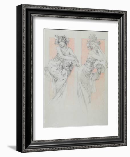 Study for Plate 12 from 'Documents Decoratifs', 1902-Alphonse Mucha-Framed Giclee Print