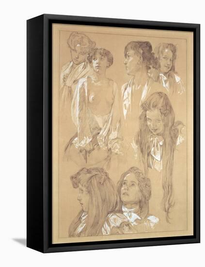 Study for Plate 17 from 'Documents Decoratifs', 1902-Alphonse Mucha-Framed Premier Image Canvas