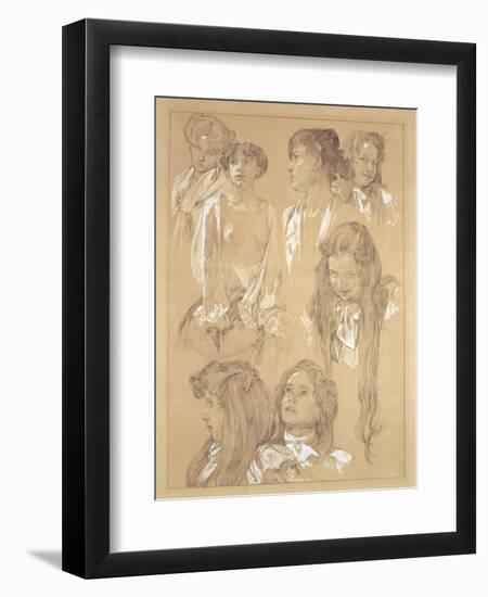 Study for Plate 17 from 'Documents Decoratifs', 1902-Alphonse Mucha-Framed Giclee Print