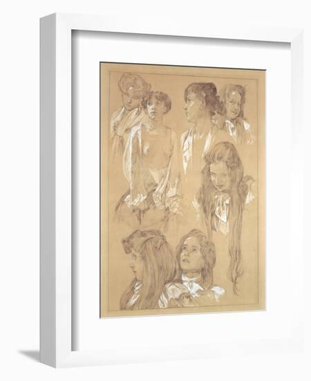 Study for Plate 17 from 'Documents Decoratifs', 1902-Alphonse Mucha-Framed Giclee Print