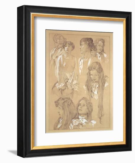 Study for Plate 17 from 'Documents Decoratifs', 1902-Alphonse Mucha-Framed Giclee Print