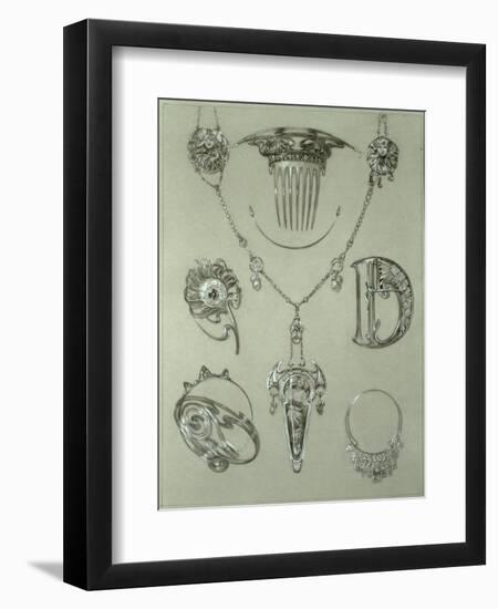 Study for Plate 49 from 'Documents Decoratifs', 1902-Alphonse Mucha-Framed Giclee Print