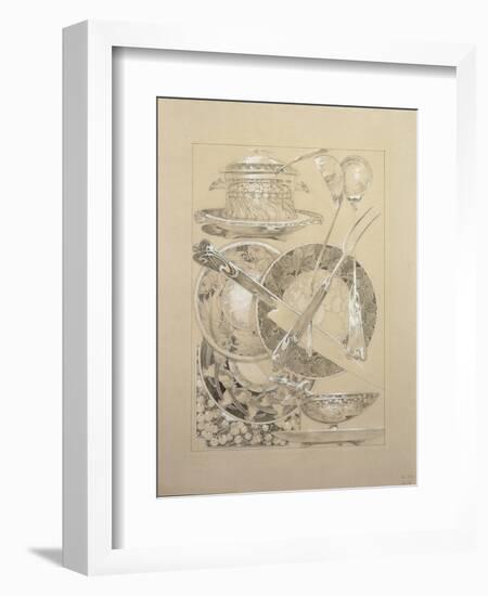 Study for Plate 59 from 'Documents Decoratifs', 1902-Alphonse Mucha-Framed Giclee Print