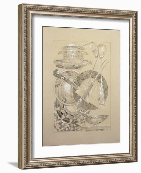 Study for Plate 59 from 'Documents Decoratifs', 1902-Alphonse Mucha-Framed Giclee Print