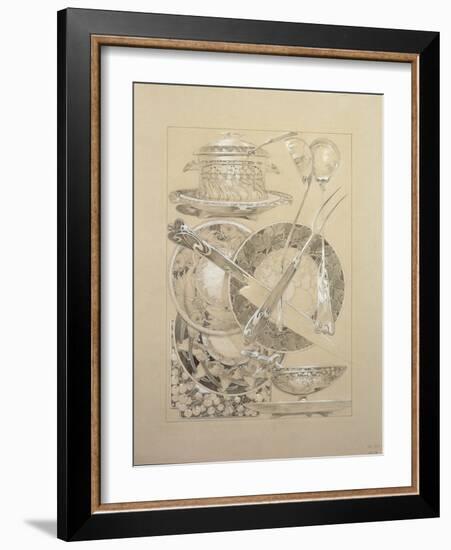 Study for Plate 59 from 'Documents Decoratifs', 1902-Alphonse Mucha-Framed Giclee Print