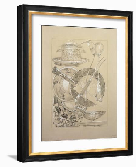 Study for Plate 59 from 'Documents Decoratifs', 1902-Alphonse Mucha-Framed Giclee Print