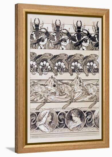 Study for Plate 60 of 'Documents Decoratifs', 1902-Alphonse Mucha-Framed Premier Image Canvas