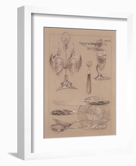 Study for Plate 69 of 'Documents Decoratifs', 1902-Alphonse Mucha-Framed Giclee Print