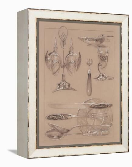 Study for Plate 69 of 'Documents Decoratifs', 1902-Alphonse Mucha-Framed Premier Image Canvas