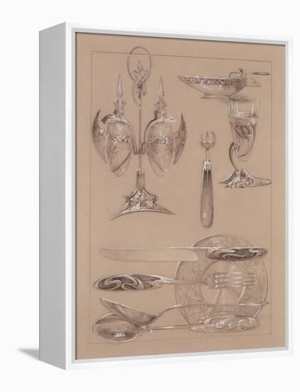 Study for Plate 69 of 'Documents Decoratifs', 1902-Alphonse Mucha-Framed Premier Image Canvas