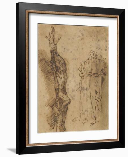 Study for Polycrates Crucifixion, C.1662-Salvator Rosa-Framed Giclee Print