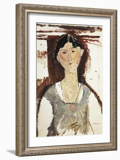 Study for Portrait of Beatrice Hastings-Amedeo Modigliani-Framed Giclee Print