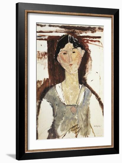 Study for Portrait of Beatrice Hastings-Amedeo Modigliani-Framed Giclee Print