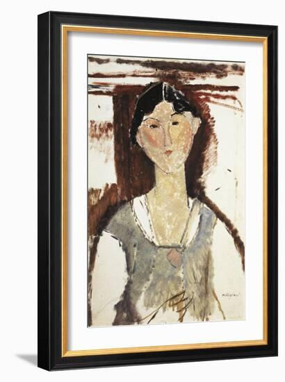 Study for Portrait of Beatrice Hastings-Amedeo Modigliani-Framed Giclee Print