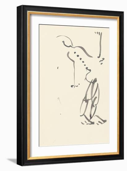 Study for 'Red Stone Dancer', 1914-Henri Gaudier-brzeska-Framed Giclee Print