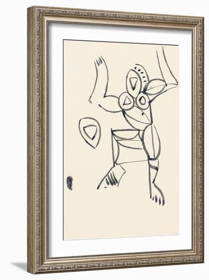 Study for 'Red Stone Dancer', 1914-Henri Gaudier-brzeska-Framed Giclee Print