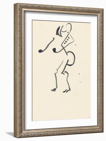 Study for 'Red Stone Dancer', 1914-Henri Gaudier-brzeska-Framed Giclee Print