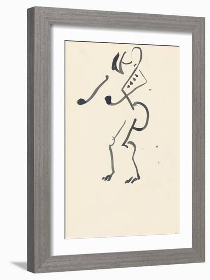 Study for 'Red Stone Dancer', 1914-Henri Gaudier-brzeska-Framed Giclee Print