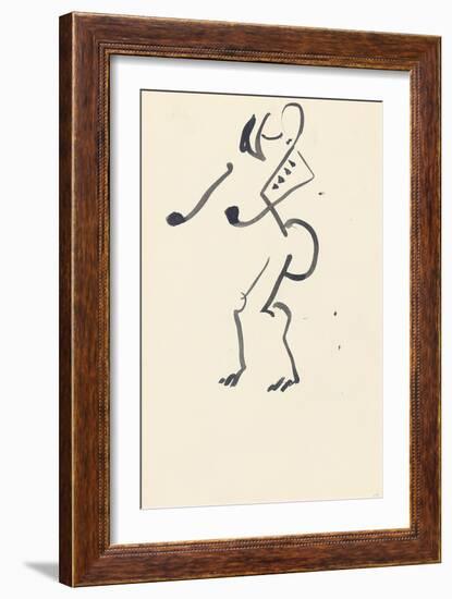 Study for 'Red Stone Dancer', 1914-Henri Gaudier-brzeska-Framed Giclee Print