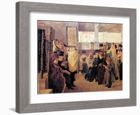 Study for Shma Israel-Isidor Kaufmann-Framed Art Print