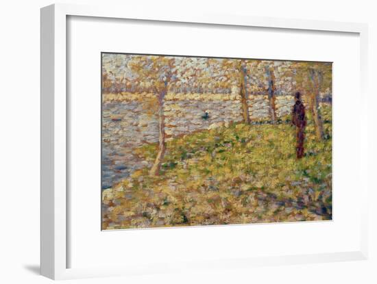 Study for 'Sunday Afternoon on the Island of La Grand Jatte', 1884-85-Georges Seurat-Framed Giclee Print