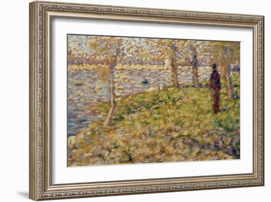 Study for 'Sunday Afternoon on the Island of La Grand Jatte', 1884-85-Georges Seurat-Framed Giclee Print