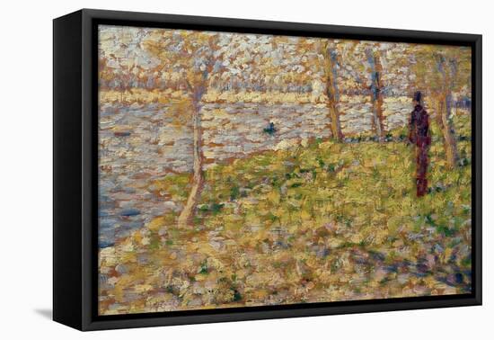 Study for 'Sunday Afternoon on the Island of La Grand Jatte', 1884-85-Georges Seurat-Framed Premier Image Canvas