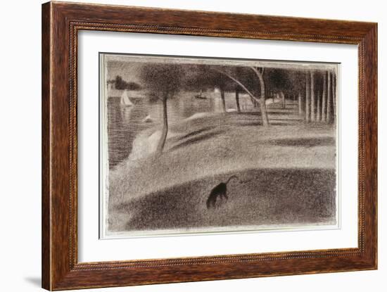 Study For Sunday Afternoon on the Island of La Grande Jatte, c.1884-Georges Seurat-Framed Giclee Print