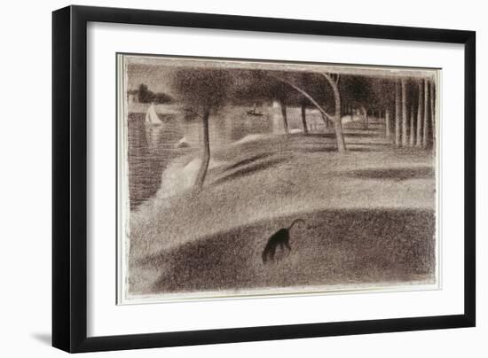 Study For Sunday Afternoon on the Island of La Grande Jatte, c.1884-Georges Seurat-Framed Giclee Print