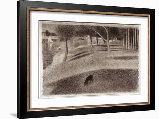 Study For Sunday Afternoon on the Island of La Grande Jatte, c.1884-Georges Seurat-Framed Giclee Print